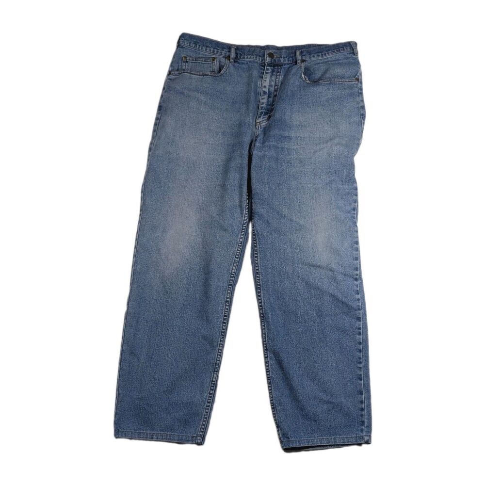 Travel Smith Jeans Mens 36x30 Blue Denim Outdoors Hike Comfort 5-Pocket
